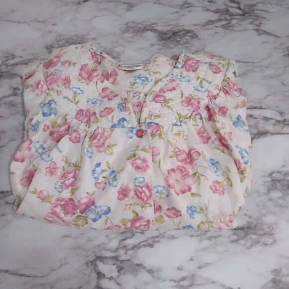 SimplyBasic Vintage 80s‎  Women Floral Quilted V-Neck Nightgown Medium - Picture 12 of 13